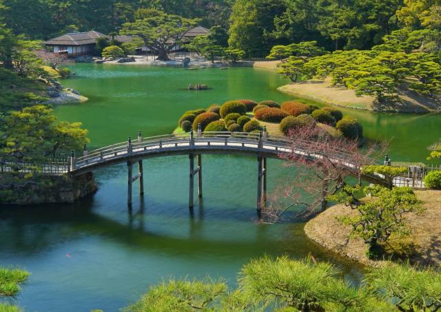 Engetsukyo-Brücke, Ritsurin-Garten, Takamatsu