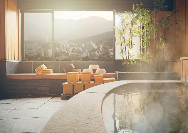 Onsen mit Uussicht uf Beppu