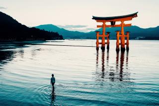 Das “schwebende” Toori-Tor auf Miyajima 