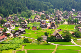 Das Weltkulturerbedorf Shirakawa-go, Präfektur Gifu 