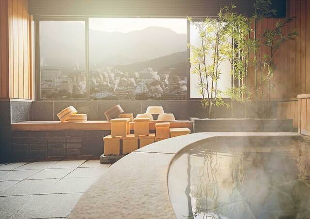 Onsen mit Uussicht uf Beppu