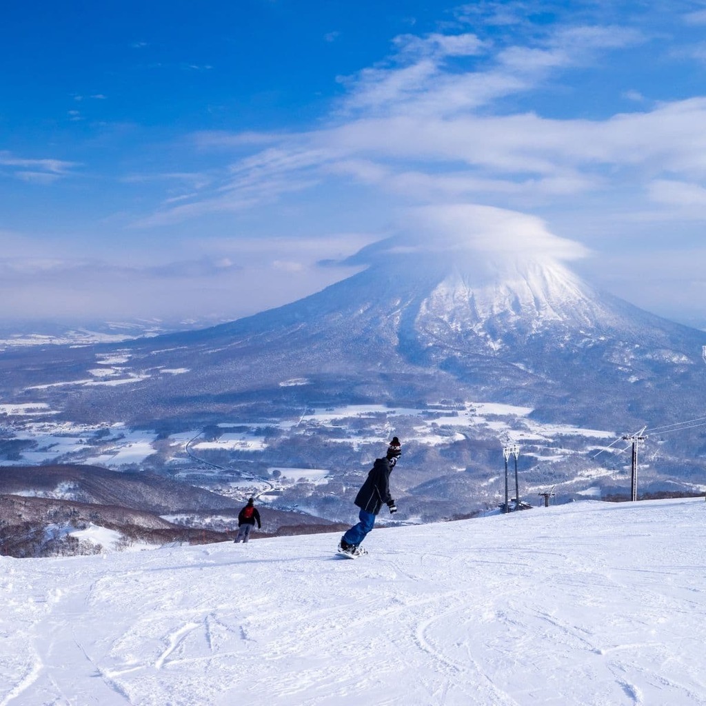 Skifahrer in Niseko