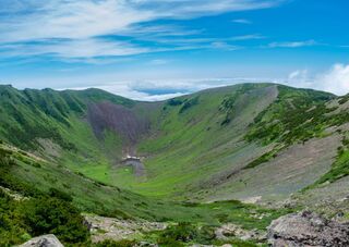 Panoramablick auf den Krater des Mt. Yotei